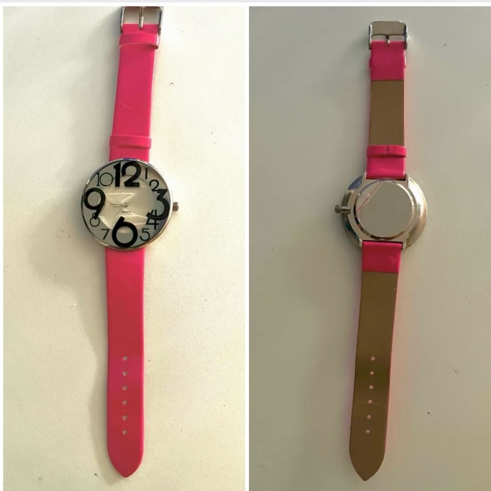 🆕🎁 Hot Pink Pop-Art Statement Oversized Number Watch – Treasure Hunt Gift - Picture 2 of 12
